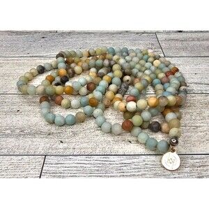 Kristalize Jewelry Natural Amazonite Beaded Wrap Necklace